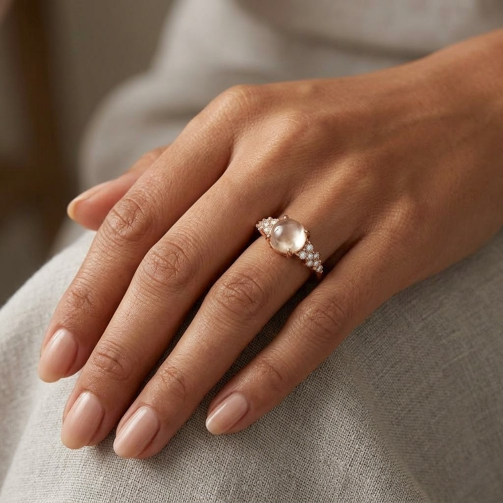 Moonstone Ring Woman