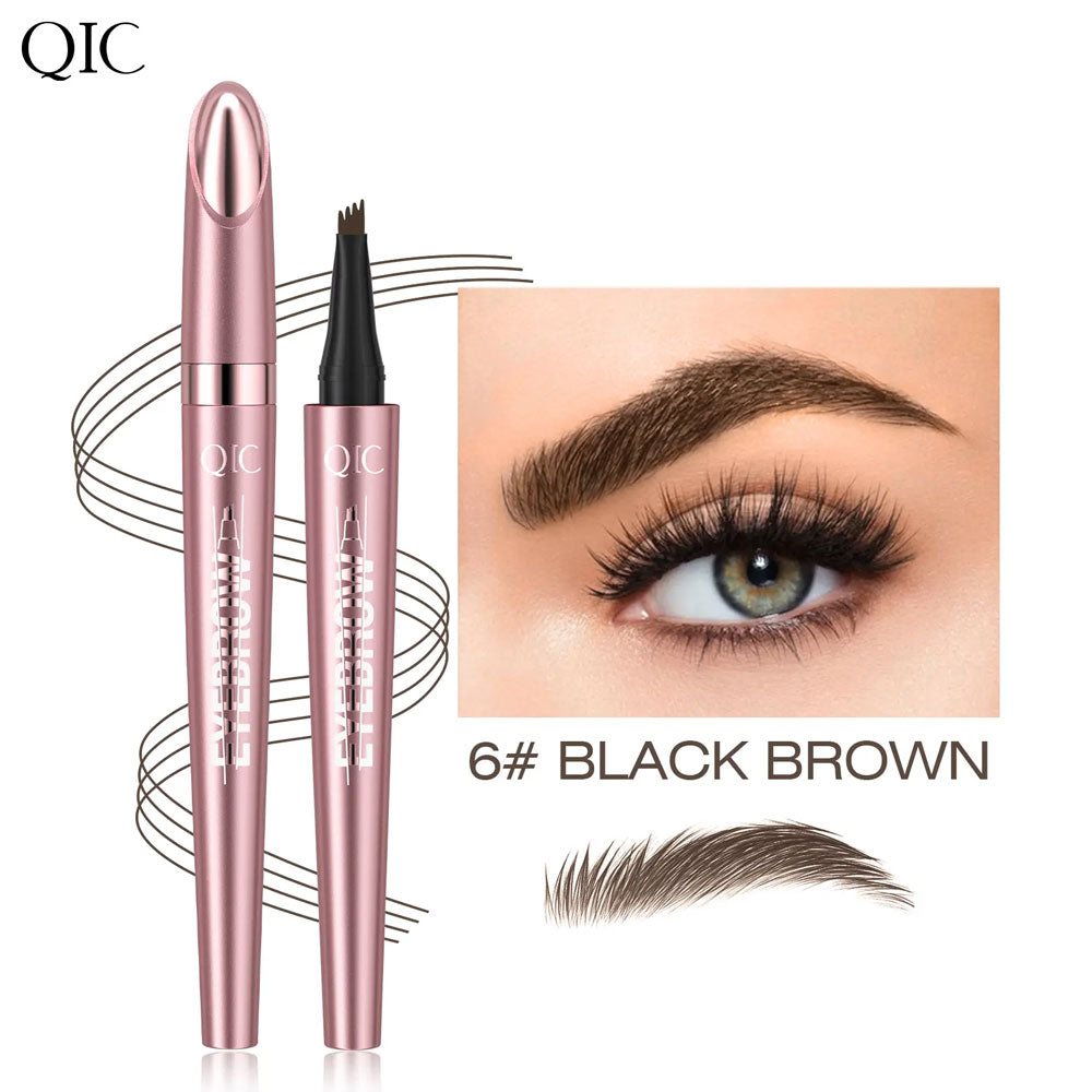 ✏️ BUY 1 GET 1 FREE! ✨ 3D Microblading Eyebrow Pencil – 4-Prong Tip, Waterproof & Natural Hair-Like Strokes 🖌️
