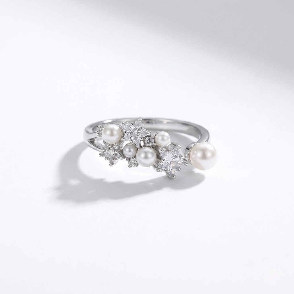 Star-Shaped Pearl Ring