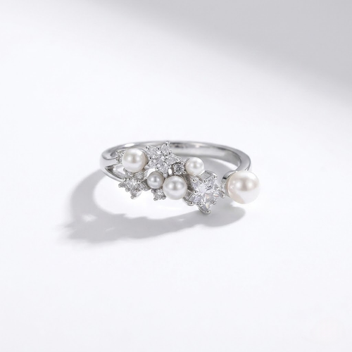 Star-Shaped Pearl Ring