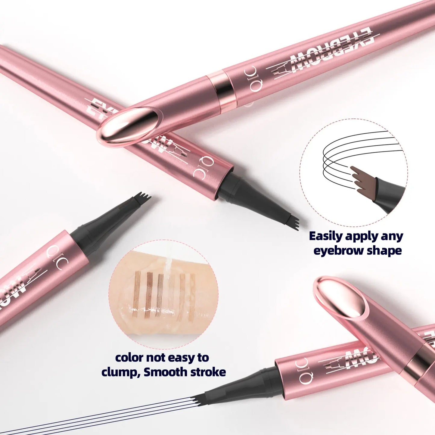 ✏️ BUY 1 GET 1 FREE! ✨ 3D Microblading Eyebrow Pencil – 4-Prong Tip, Waterproof & Natural Hair-Like Strokes 🖌️